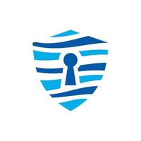 Abstract Shield Security Logo Template vector
