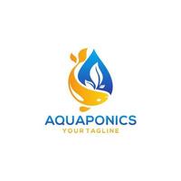 Aquaponics Logo Stock Vector Template