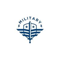 ejército y vector de diseño de logotipo militar