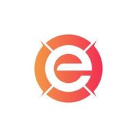 Letter E logo icon design element template. vector illustration