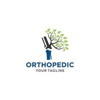 Orthopedic health logo design vector template