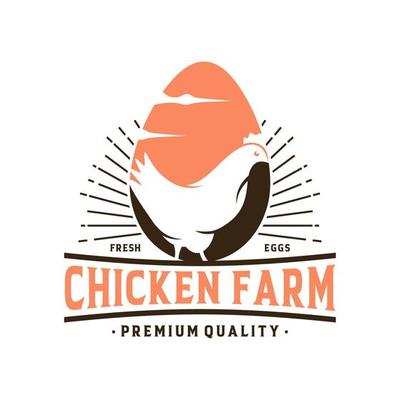 Chicken Farm Logo Vector Template