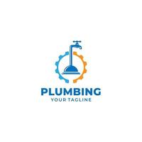 Plumbing Service Logo Design Vector Template