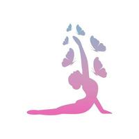 plantilla de vector de logotipo de yoga