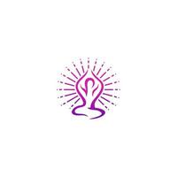 plantilla de vector de logotipo de yoga