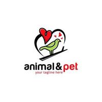 veterinary logo design vector template
