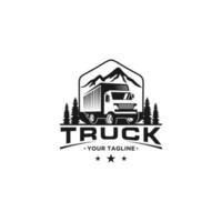 plantilla de vector de logotipo de camión
