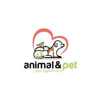 Cat and Dog Logo Design Template vector