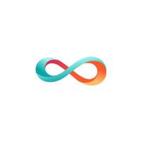 Infinity symbol limitless logo design vector template