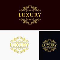 plantilla de logotipo de lujo en vector para restaurante, realeza, boutique, cafetería, hotel, heráldica, joyería, moda y otras ilustraciones vectoriales