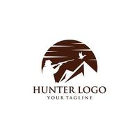 Outdoor Hunter Logo Design Vector Template