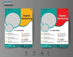 Digital marketing business flyer Template Design Free Vector