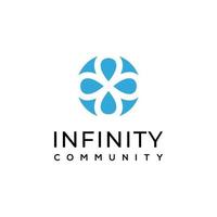 Infinity symbol limitless logo design vector template