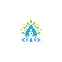 plantilla de vector de logotipo de yoga