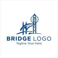 Bridge Logo Design Vector Icon Template