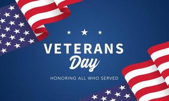 veterans day, November 11, honoring all who served, posters, modern design vector illustration