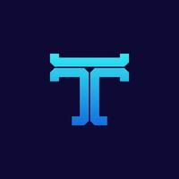 Letter T logo icon design template elements. vector illustration