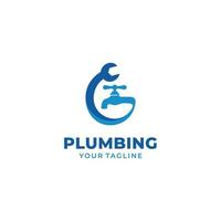 Plumbing Service Logo Design Vector Template