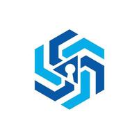 Abstract Shield Security Logo Template vector