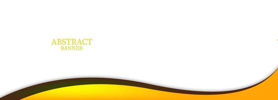 yellow wave banner template design vector