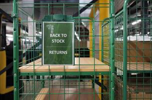 Rack for returns in a distribution warehouse photo