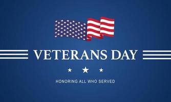 veterans day, November 11, honoring all who served, posters, modern design vector illustration