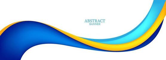 Blue Wave Banner Template Design vector