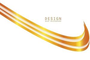 Golden Wave Background Template Design vector