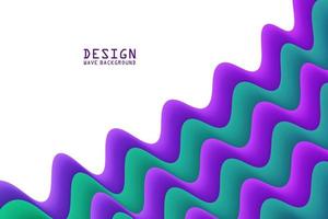 Colorful Wave Background Template Design vector