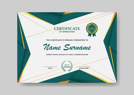 Elegant And Beautiful Certificate Template Design For  Corporate, Graduation, and Organization