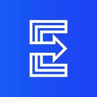 Letter E logo icon design element template. vector illustration