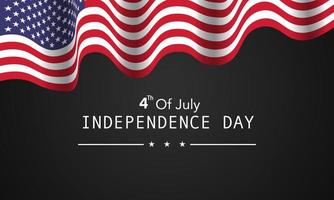 cuatro de julio día de la independencia. diseño de ilustración vectorial vector