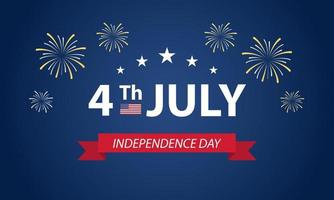 Happy Independence day, 4th July national holiday. Vector illustration background, web banner.