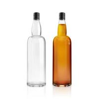 a bottle of alcohol on a white background. 3d render photo