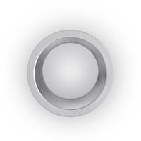 Silver color 3d ring isolated on white background. 3D render photo