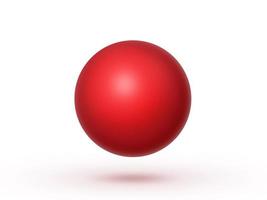 Red Spheres Isolated on white Background. 3D render photo