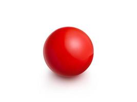 Red Spheres Isolated on white Background. 3D render photo