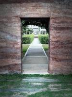 park view through a rock window photo