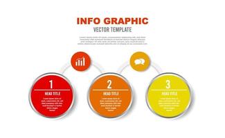 plantilla de vector de colección de elementos infográficos de gráfico. diseño de brillo 3d estilo círculo