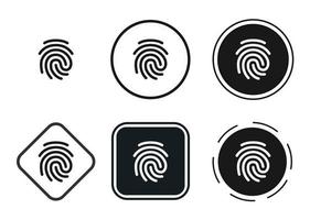 finger print icon . web icon set . icons collection flat. Simple vector illustration.