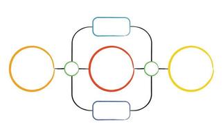 Linear Flowchart. Illustration of infographic business, graph and diagram planning vector