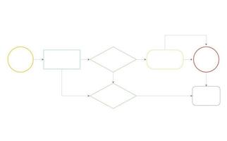 diagrama de flujo lineal. ilustración de negocios infográficos, gráficos y planificación de diagramas vector