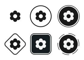 icono de flor conjunto de iconos web. colección de iconos plana. ilustración vectorial sencilla. vector