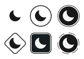 moon icon . web icon set . icons collection flat. Simple vector illustration.