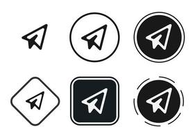 paper plane icon . web icon set . icons collection flat. Simple vector illustration.