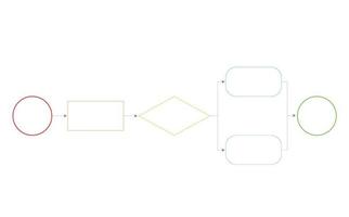 Linear Flowchart. Illustration of infographic business, graph and diagram planning vector