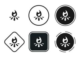 bon fire icon . web icon set . icons collection flat. Simple vector illustration.