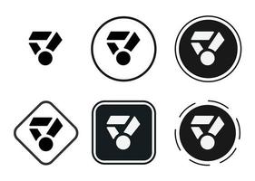 icono de medalla. conjunto de iconos web. colección de iconos plana. ilustración vectorial sencilla. vector