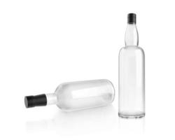 a bottle of alcohol on a white background. 3d render photo