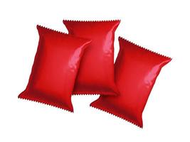 red Packing isolated on white background. 3d render photo